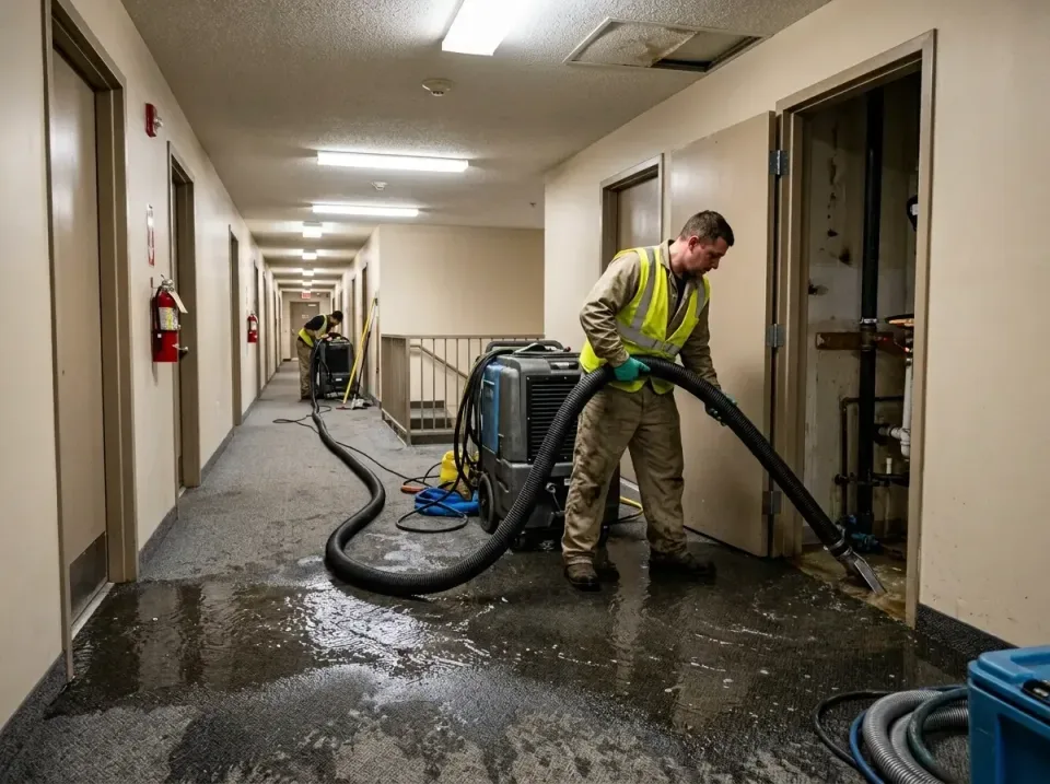 multi-unit-apartment-hallway-f-005 — frequently asked questions, Emergency Burst Pipe Water Extraction & Removal in Rutherfo…